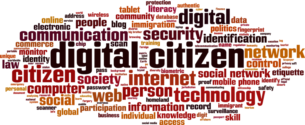 Digital Citizen words concept.