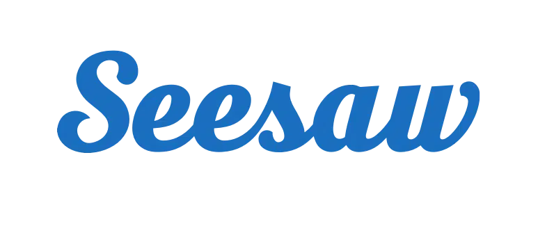 Seesaw logo on a white background.