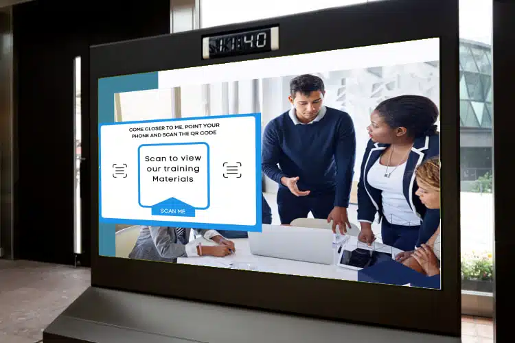 Digital signage at the office lobby.