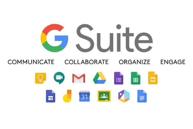 Google G suite screenshot