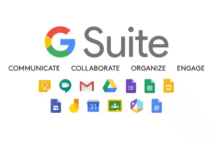 Google G suite screenshot