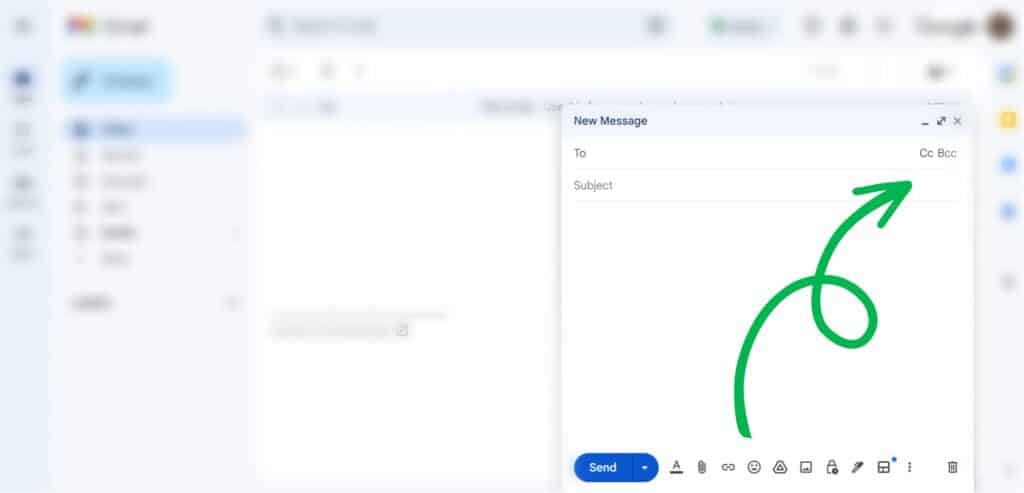 computer sitting on a desk showing the email logo