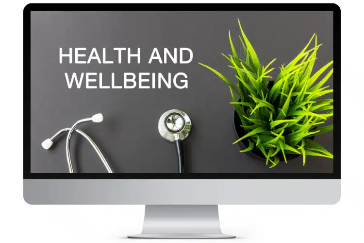 Health and wellness digital signage concept.