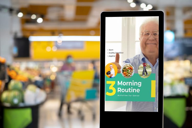 Digital signage about Health and Wellness.