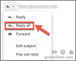 screenshot of replay vs reply all for good email etiquette