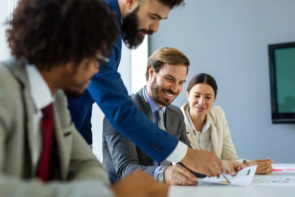 Corporate business team and managers having a meeting.