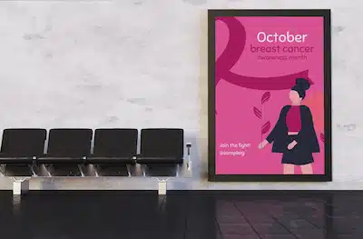 Breast Cancer Awareness Month (October) on Health & Safety Digital Signage