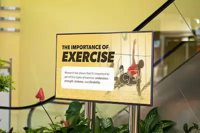  health observances  on the importance of exercise: Health & Safety Digital Signage