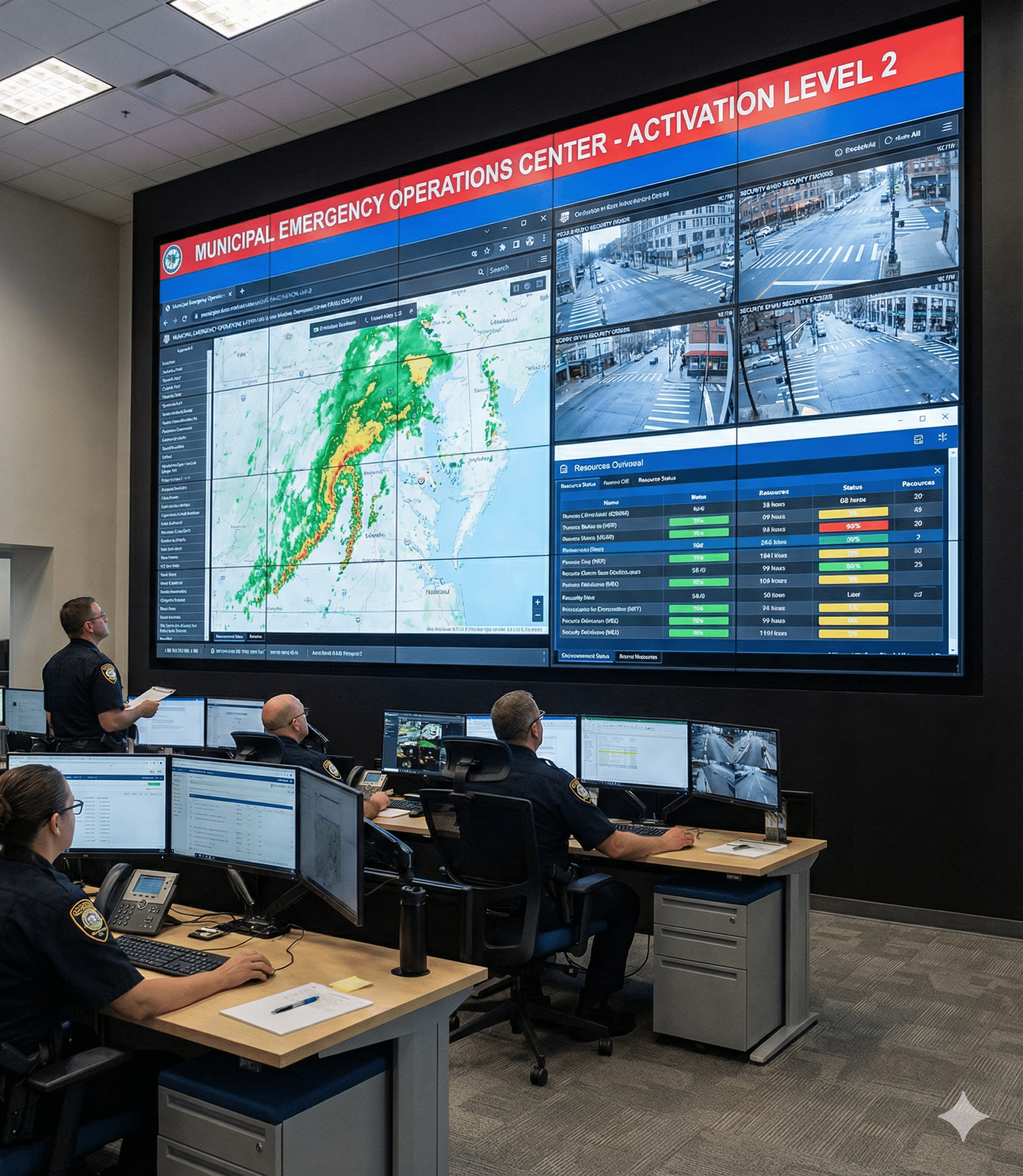 led wall in facilities