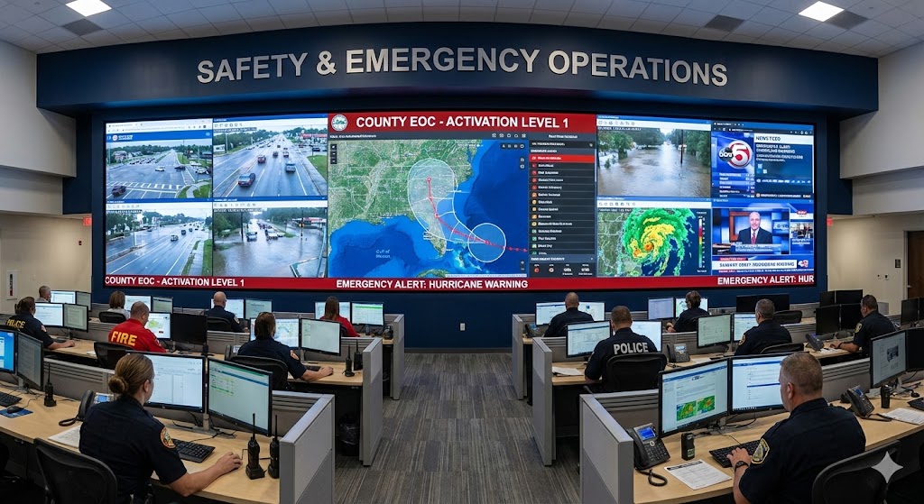 led wall in emergency operations