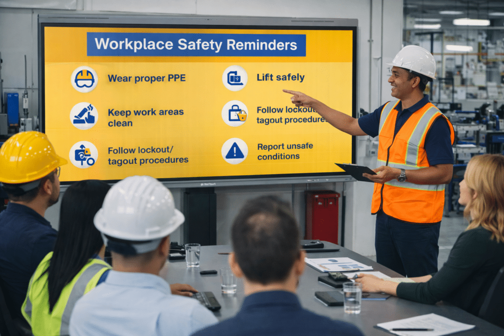 Interactive Displays for Workplace Safety